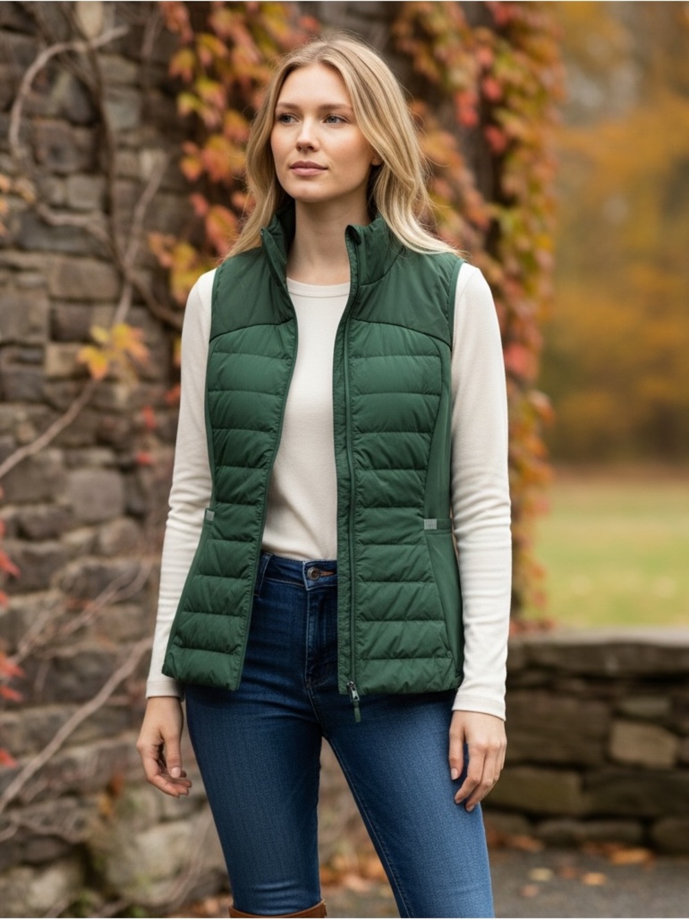 Lululemon Quilted Forest Green Puffer Vest